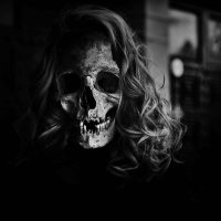 Haired skull