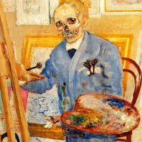 The Skeleton at the empty easel (1896) by James Ensor.