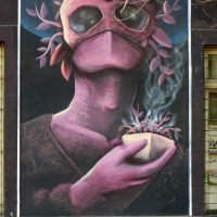 Grafiti en la calle Bellavista entre Ernesto Pinto Lagarrigue y Purisma mas cerca de esta ultima junto al Teatro Alcala Wikimedia Rodrigo Fernandez CC BY SA 4 0