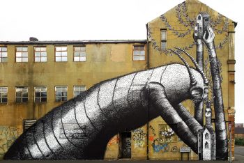 <b>Author:</b> Tim Dennell<br>
<b>License:</b> <a href="https://creativecommons.org/licenses/by-nc/2.0/" target="_blank" rel="noopener">CC BY-NC 2.0</a> Phlegm mural – Eyewitness Works Sheffield Flickr Tim Dennell CC BY NC 2 0