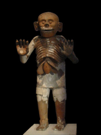 <b>Author:</b> Thelmadatter<br>
<b>License:</b> <a href="https://creativecommons.org/publicdomain/zero/1.0/" target="_blank" rel="noopener">Public domain</a> Statue of Mictlantecuhtli on display at the museum of the Templo Mayor in Mexico City Wikimedia Thelmadatter CC0
